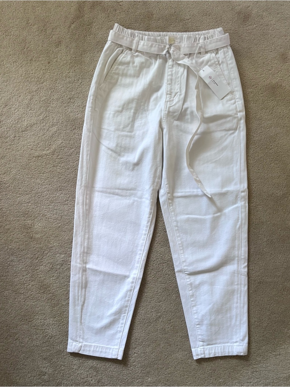 AG ADRIANO GOLDSCHMIED Paper Bag White Jeans Size 27